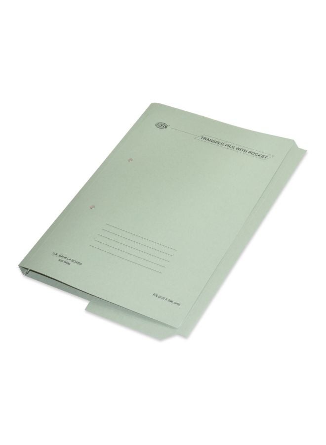 إف اي أس  مجلد بأربع طيات مع أشرطة مطاطية، من 40 قطعة أخضر/أسود - Image 1