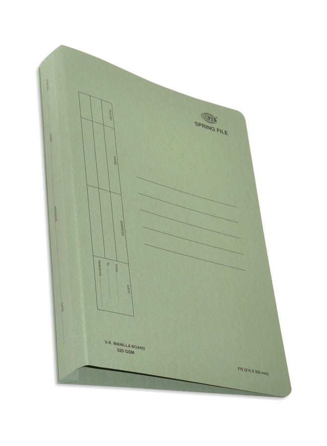 FIS 50-Piece Spring File With Fastener Set Green/Black - Image 1