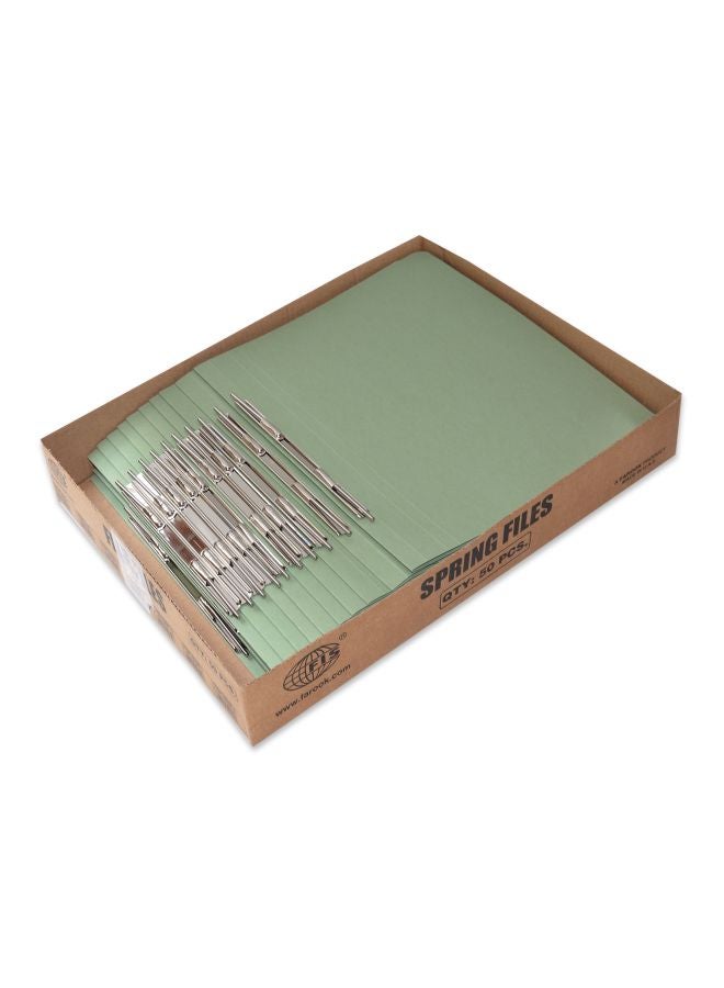 FIS 50-Piece Spring File With Fastener Set Green/Black - Image 3
