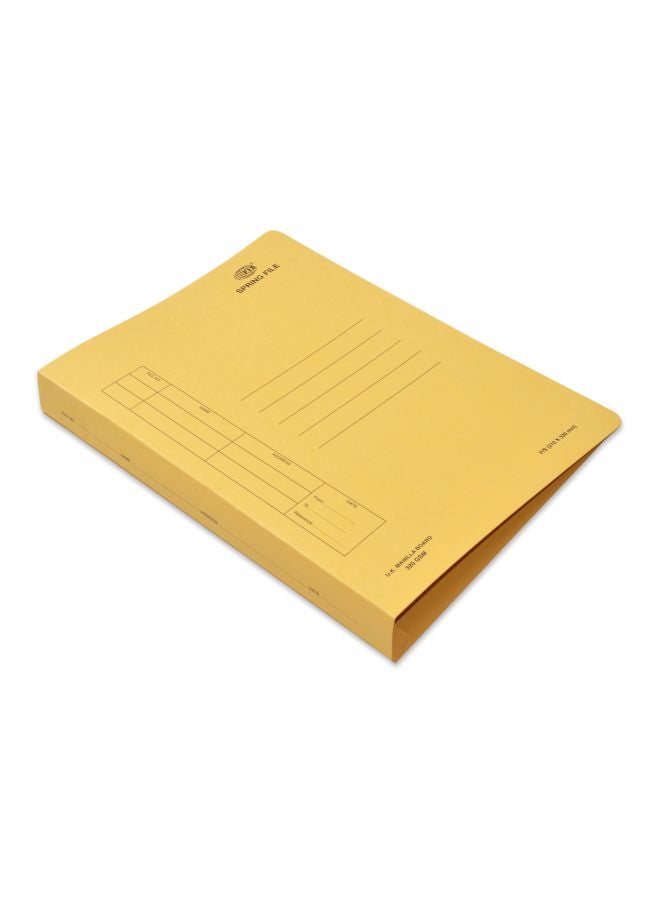 FIS 50-Piece Spring File With Fastener Set Yellow - Image 1