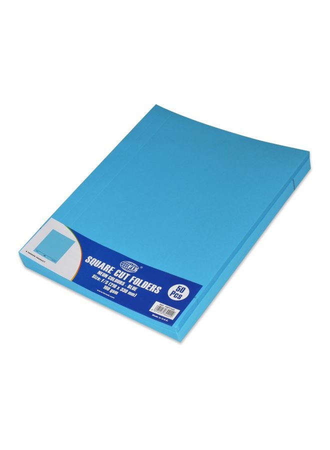 إف اي أس  طقم مجلدات مربعة الشكل مكون من 50 قطعة أزرق - Image 1