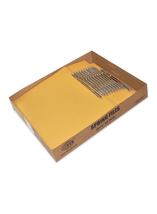 FIS 50-Piece Spring File With Fastener Set Yellow - Image 3