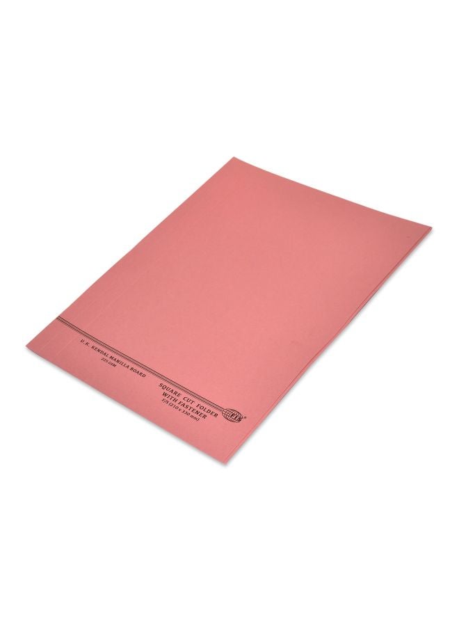 FIS 100-Piece Square Cut File Folder With Fastener Set Pink - Image 2