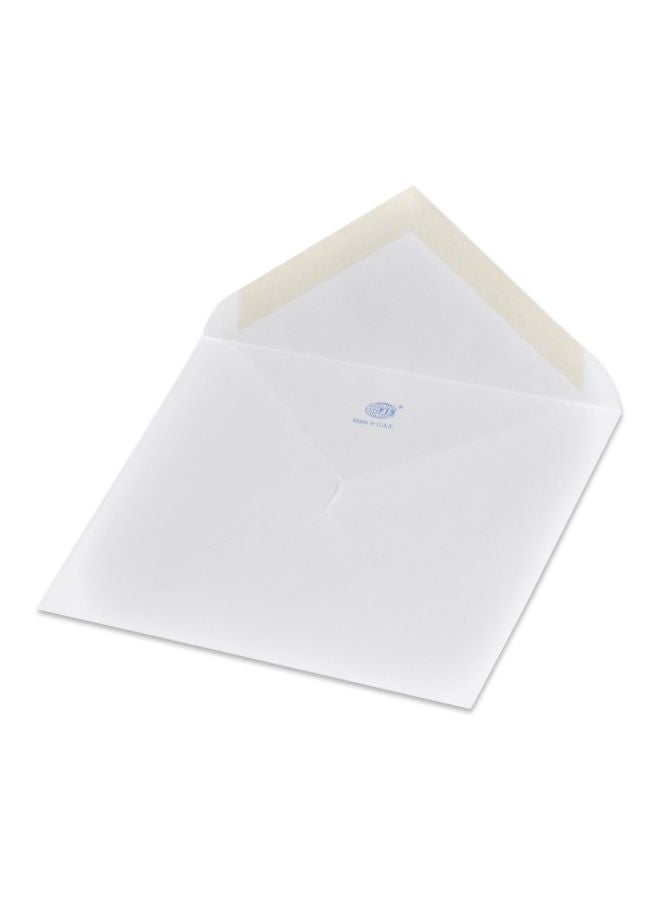 إف اي أس  مجموعة ظروف بطرفٍ علوي لاصق مكونة من 50 قطعة أبيض - Image 1