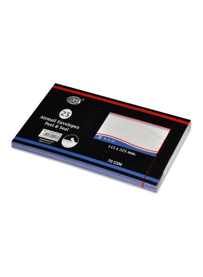 إف اي أس  مجموعة أظرف بريد لاصقة سريعة الغلق من 25 قطعة أبيض - Image 2