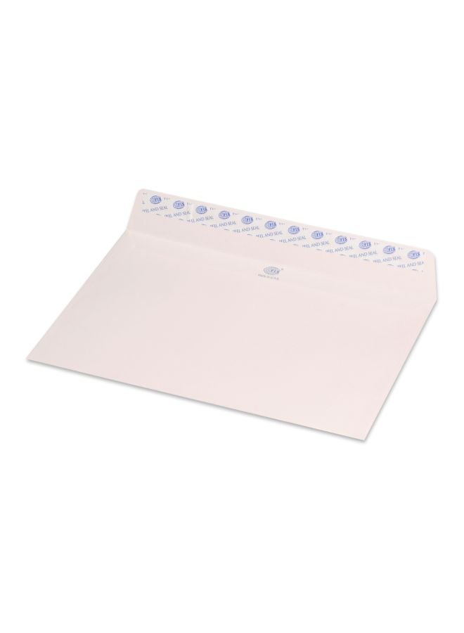 إف اي أس  مجموعة ظروف إكسيكيتف مُضَلَّعة بطرف علوي لاصق من 50 قطعة وردي - Image 2