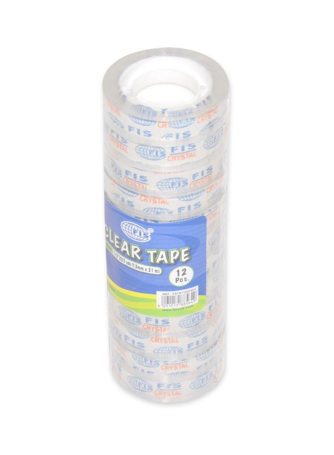 إف اي أس  طقم أشرطة لاصقة من 12 قطعة شفاف - Image 1