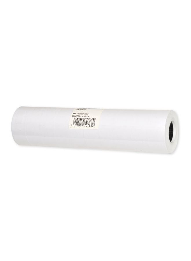 FIS 10-Piece Price Label Rolls White - Image 1