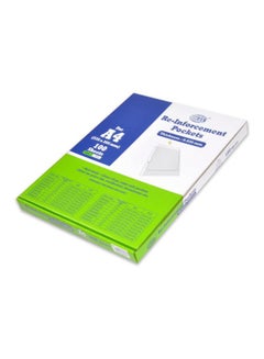 FIS 100-Piece A4 Reinforcement Pocket Report Cover Set Clear  - Image 3