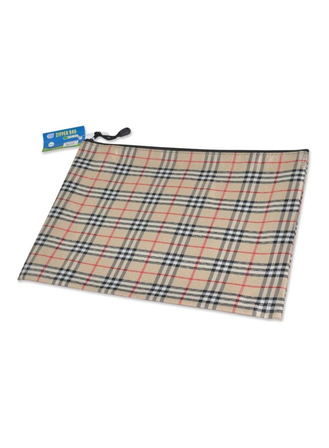 إف اي أس  مجموعى حقائب مقاس A4 بسحاب من 10 قطع بيج/أسود/أحمر - Image 3