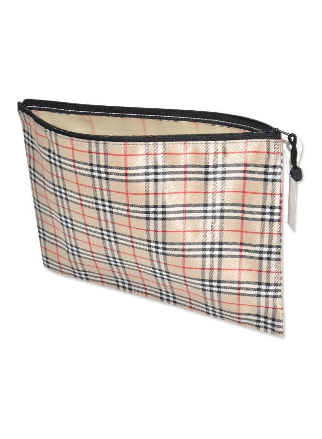 إف اي أس  مجموعى حقائب مقاس A4 بسحاب من 10 قطع بيج/أسود/أحمر - Image 2