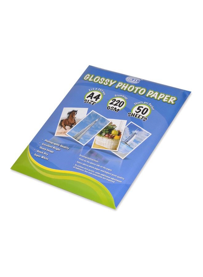 إف اي أس  ورق صور لامع مقاس A4 من 50 ورقة - Image 1
