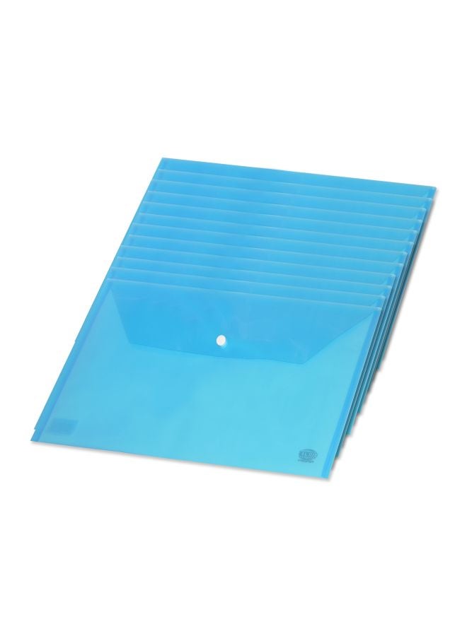 إف اي أس  حافظة شفافة، 12 قطعة أزرق - Image 1
