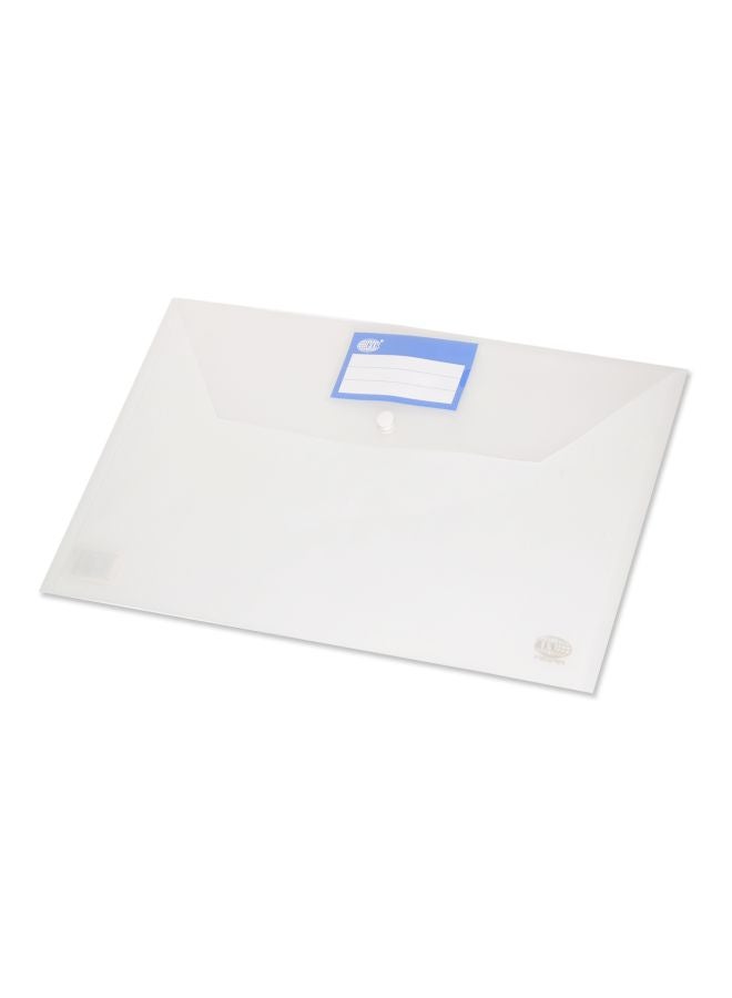 إف اي أس  حافظة شفافة مزودة بجيب لبطاقة الهوية الشخصية، 12 قطعة أبيض - Image 2