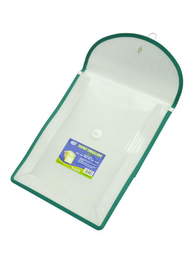 إف اي أس  مغلّف شايني بزر إغلاق أخضر/أبيض - Image 2