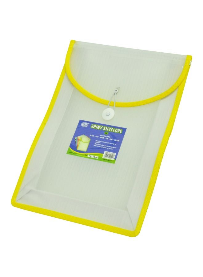 إف اي أس  مغلّف شايني بزر إغلاق أصفر/ابيض - Image 1