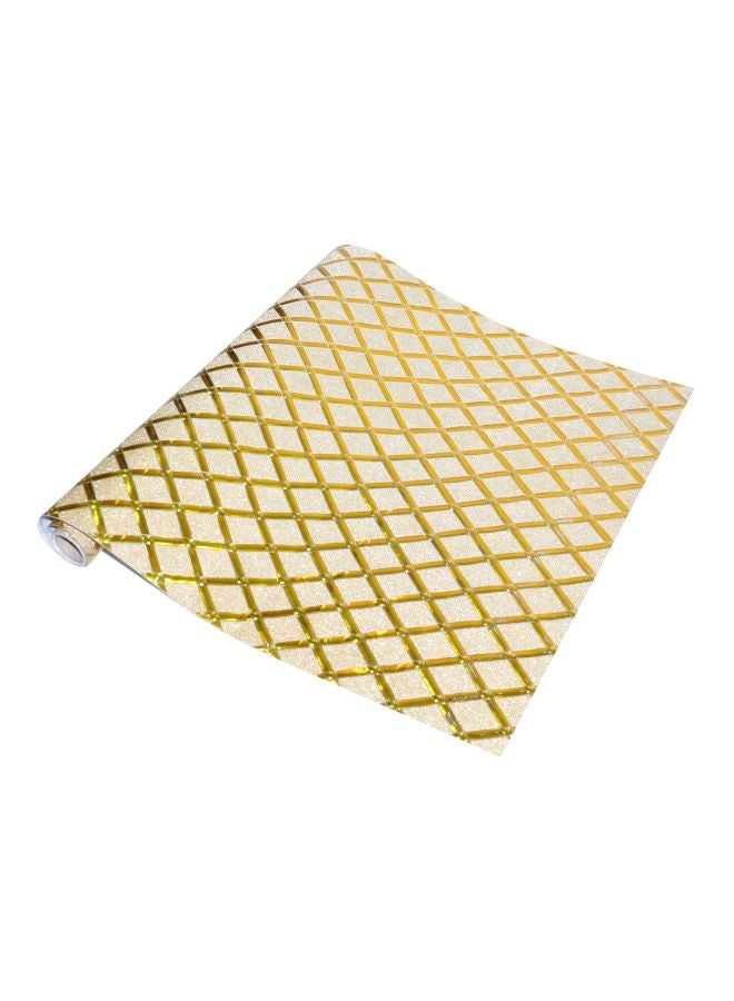 FIS Diamond Designed Glitter 3D Self Adhesive Film Gold - Image 1