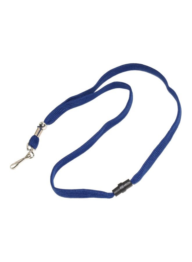 FIS 100-Piece Badge Holding Lanyard With Metal Hook Set Blue - Image 1