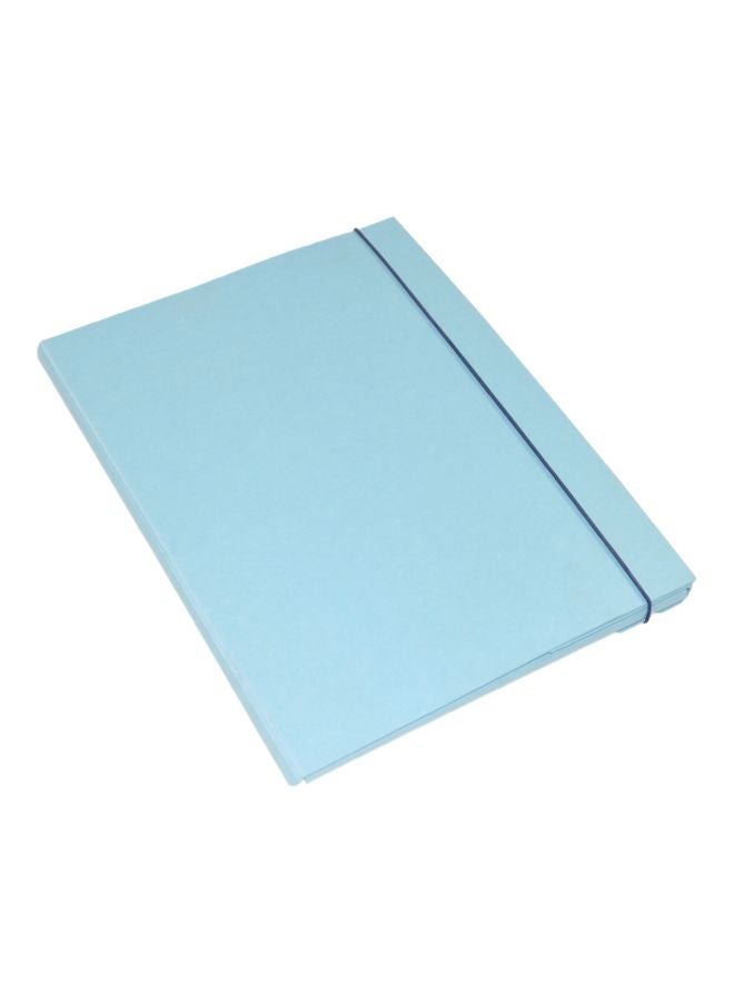 إف اي أس  حقيبة مستندات مع رباط مطاطي وحامل قلم أزرق فاتح - Image 1