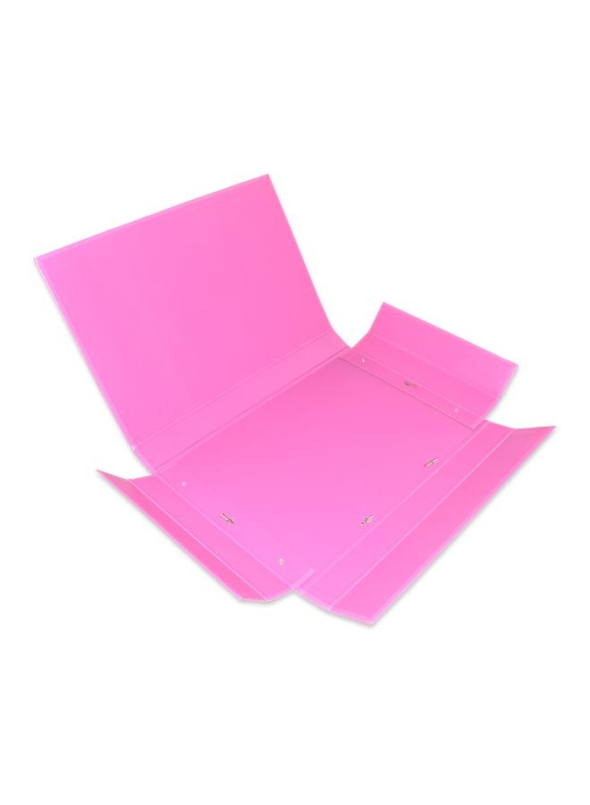 إف اي أس  إضبارة مستندات مع رباطٍ مطاطي وردي - Image 2