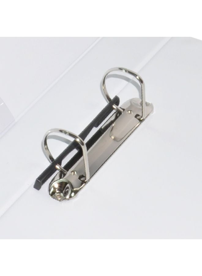 FIS - Heavy Duty A4 Ring Binder White/Silver/Black - Image 1