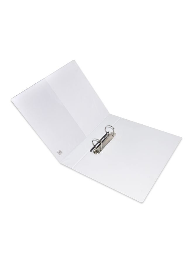 FIS - Heavy Duty A4 Ring Binder White/Silver/Black - Image 1