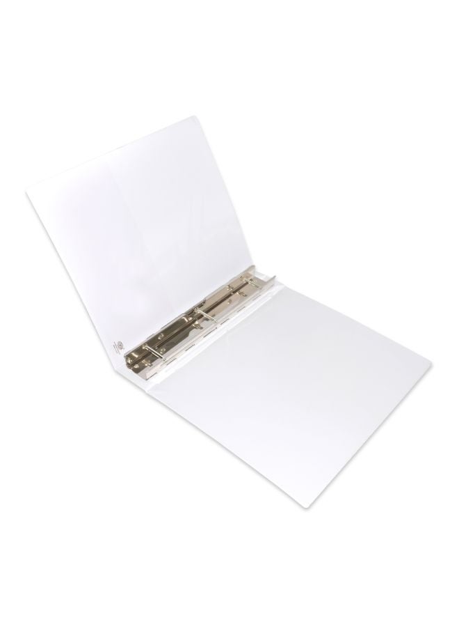 FIS A4 Binder With Pipe Triple Clip White  - Image 2
