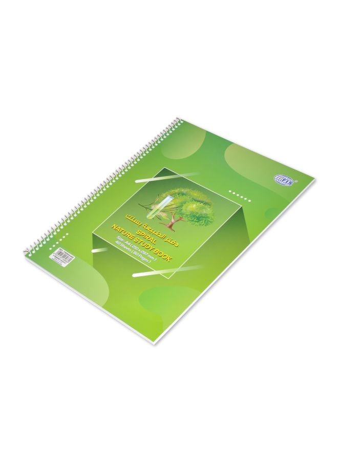 FIS 12-Piece Spiral Nature Study Book A4 Green - Image 3