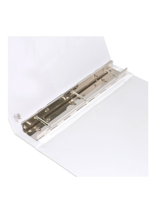 FIS A4 Binder With Pipe Triple Clip White  - Image 3
