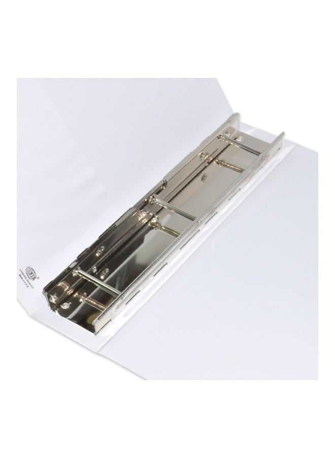 FIS A4 Binder With Pipe Triple Clip White  - Image 3