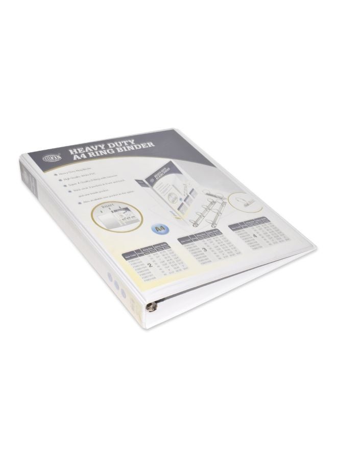 إف اي أس  ملف حلقي شديد التحمل مقاس A4 أبيض - Image 1