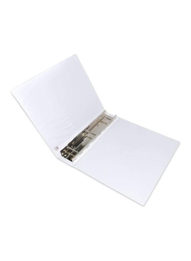 FIS A4 Binder With Pipe Triple Clip White  - Image 2