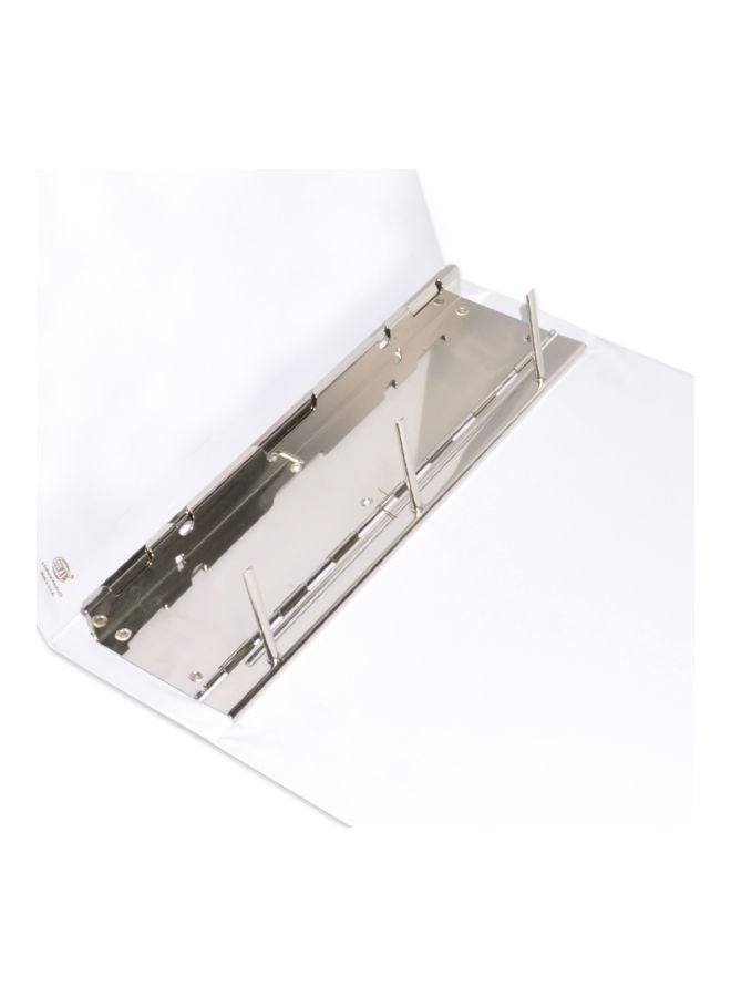 FIS A4 Binder With Pipe Triple Clip White  - Image 3