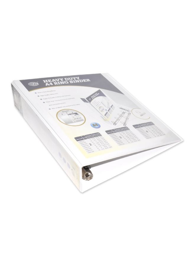 إف اي أس  ملف حلقي شديد التحمل مقاس A4 أبيض - Image 1