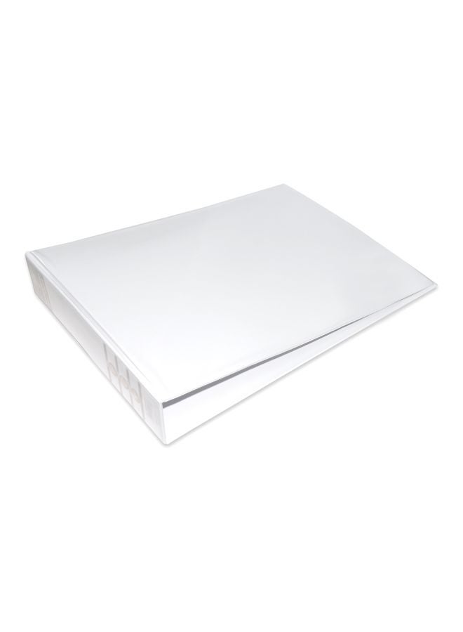 إف اي أس  مجلد عرض أفقي مقاس A3 بحلقتيّ تثبيت على شكل حرف D أبيض/فضي - Image 1