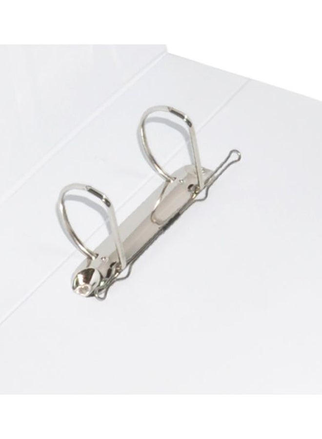 إف اي أس  مجلد عرض أفقي مقاس A3 بحلقتيّ تثبيت على شكل حرف D أبيض/فضي - Image 3