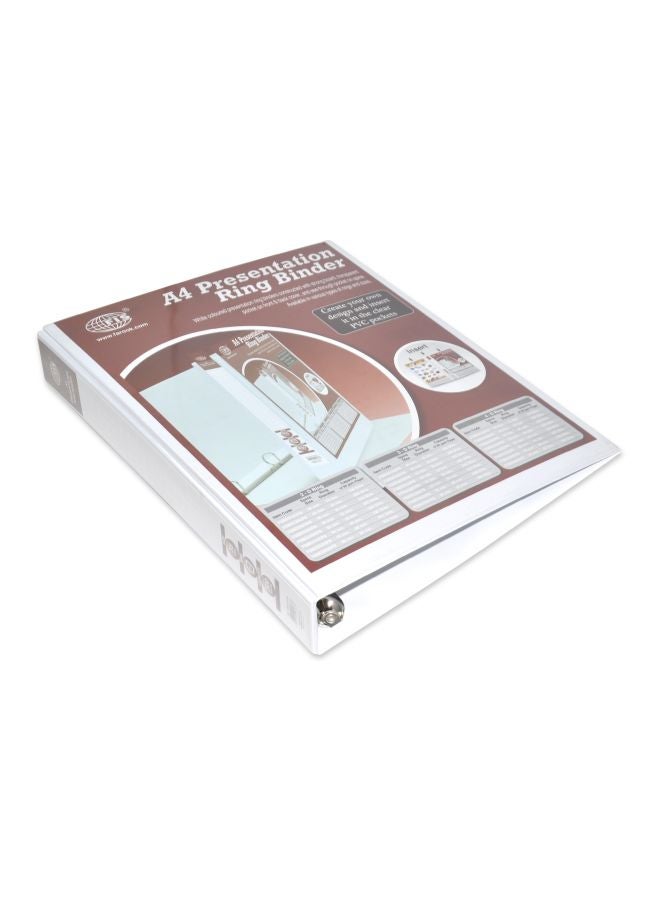 إف اي أس  مجلد عرض مزود بحلقات دائرية بني/ أبيض/ رمادي - Image 1