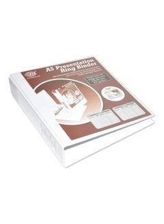 FIS A5 Presentation Ring Binder Brown/White/Black  - Image 1