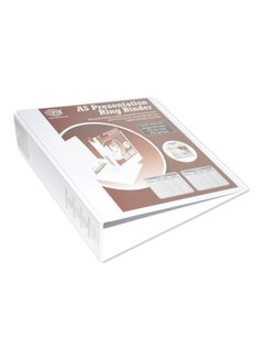 FIS A5 Presentation Ring Binder Brown/White/Black  - Image 1