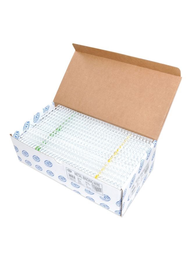 FIS 100-Piece Metal Binding Wire Loop Ring White  - Image 2