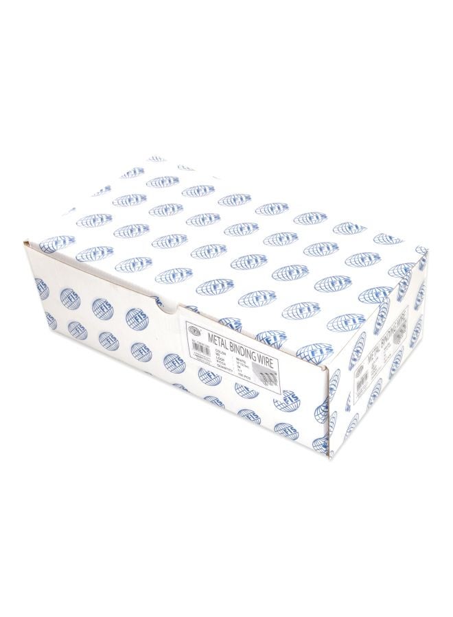 FIS 100-Piece Metal Binding Wire Loop Ring White  - Image 3