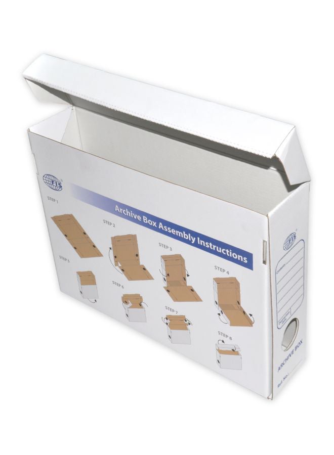 إف اي أس  علبة تخزين أرشيفية أبيض