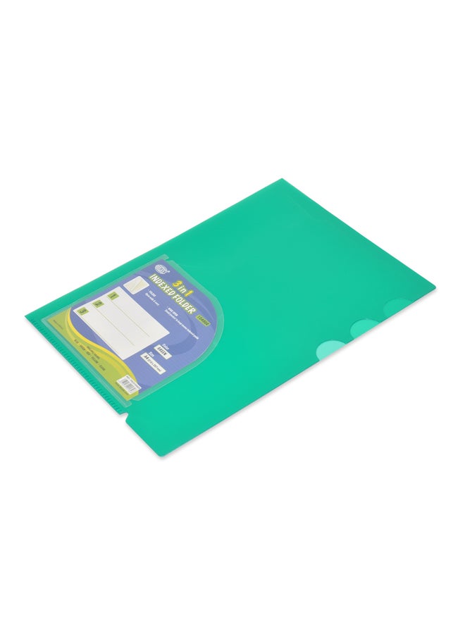 FIS 50-Piece A4 3-In-1 Indexed Folder Green - Image 2