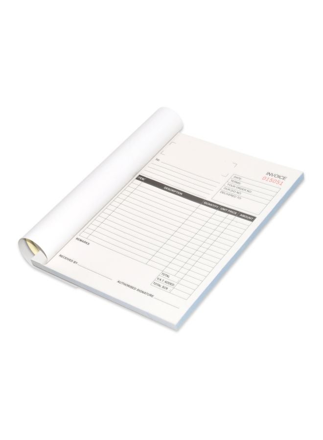 إف اي أس  دفاتر للفواتير من 10 قطع أبيض/ أخضر/ رمادي - Image 2