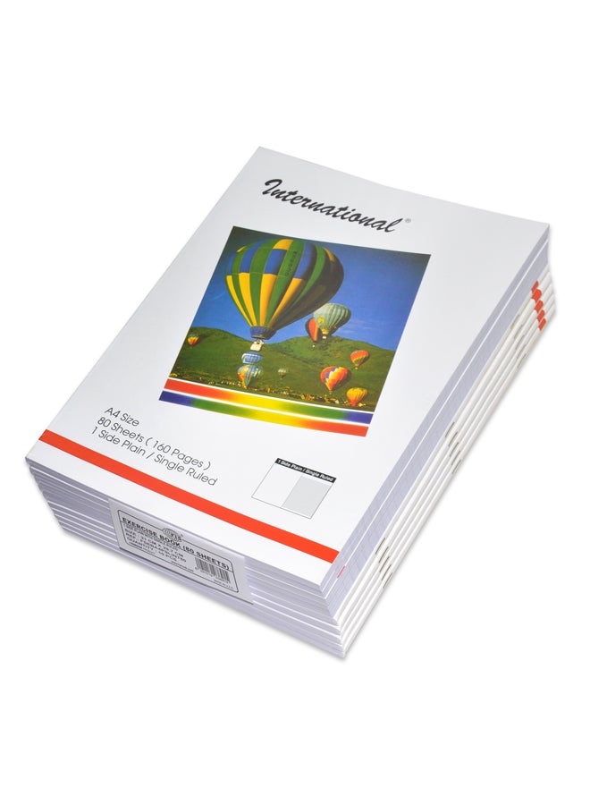 إف اي أس  مجموعة من 10 كتب تمارين مقاس A4 أبيض/أزرق/أخضر - Image 1