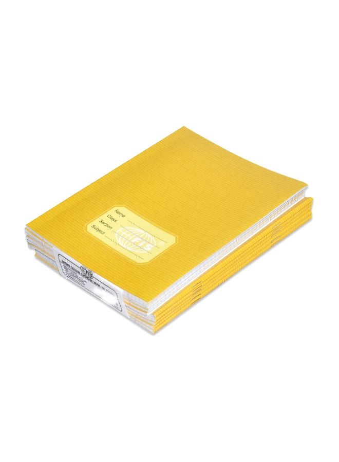 FIS Pack Of 12 Square With Left Margin Exercise Book Yellow - Image 3