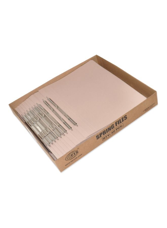 FIS 50-Piece Spring File With Fastener Beige - Image 3