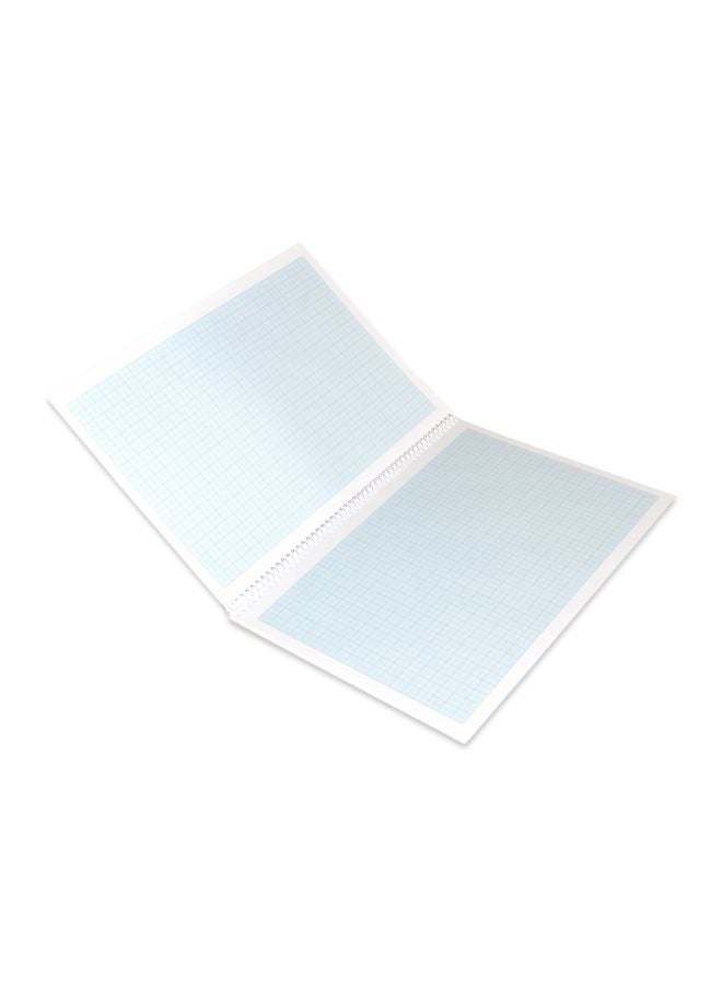 FIS 12-Piece Spiral Graph Book A4 Blue/Green/Orange - Image 2