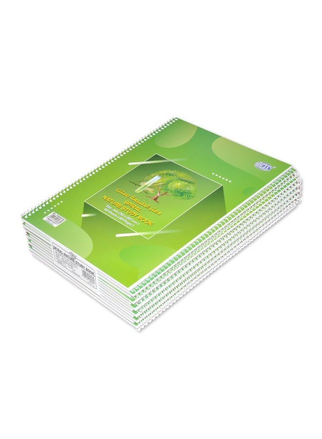 FIS 12-Piece Spiral Nature Study Book A4 Green - Image 1