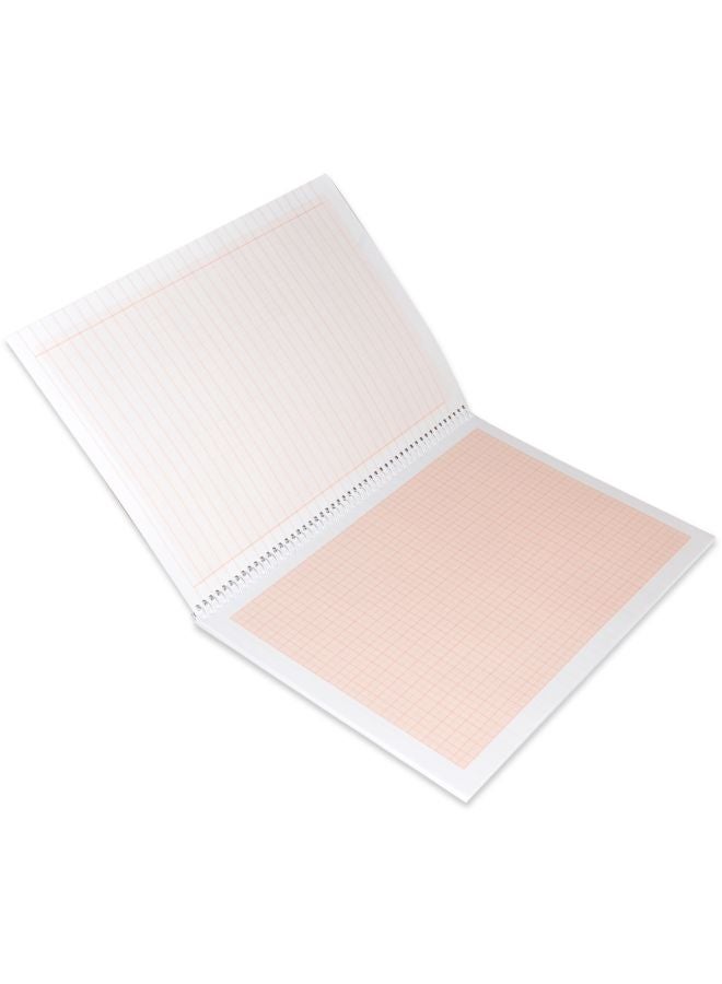 FIS 12-Piece Spiral Physics Book A4 Pink/White - Image 2